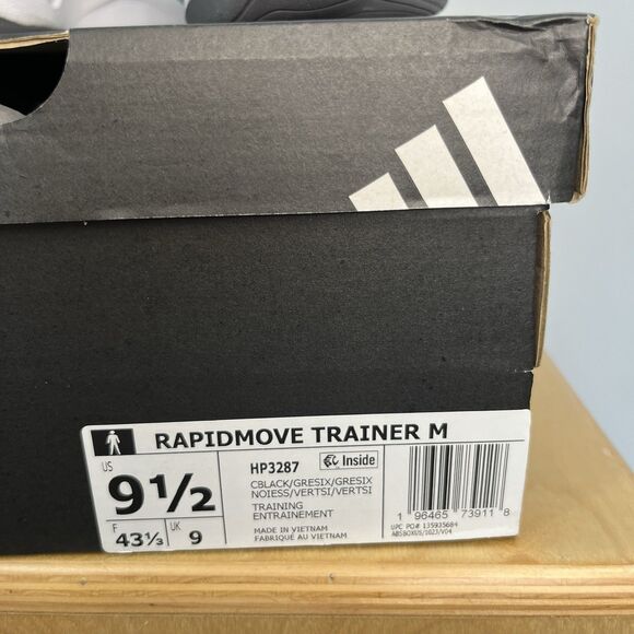Adidas Rapidmove Core Black Grey White Training Shoes Sneakers HP3287 Men Sz 9.5 main image 7